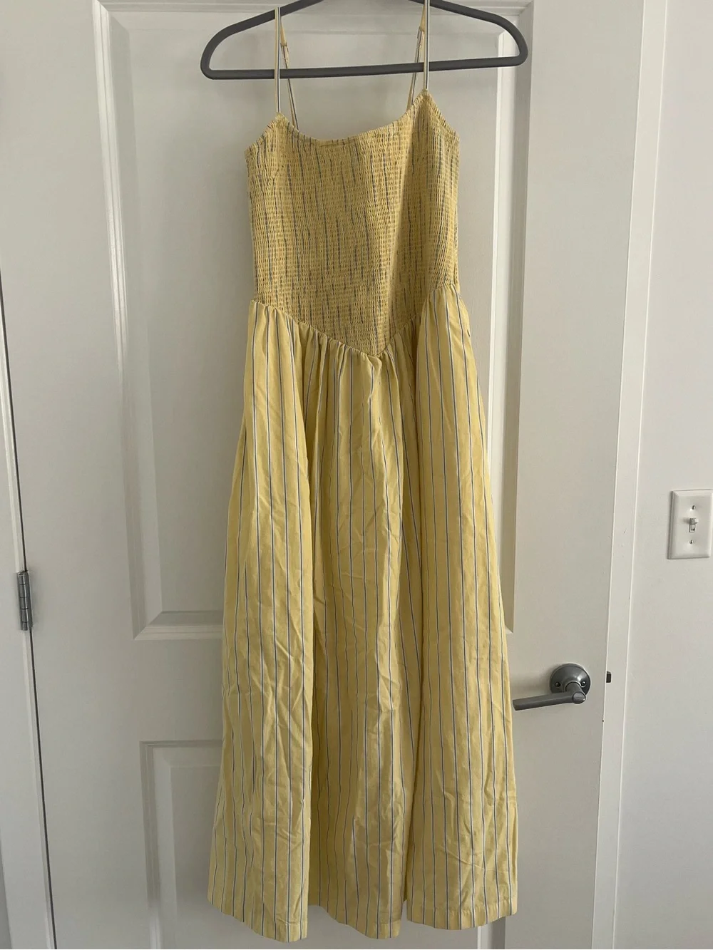 Abercrombie & Fitch Women’s Smocked Neck Drop Waist Midi Dress - Picture 3 of 5